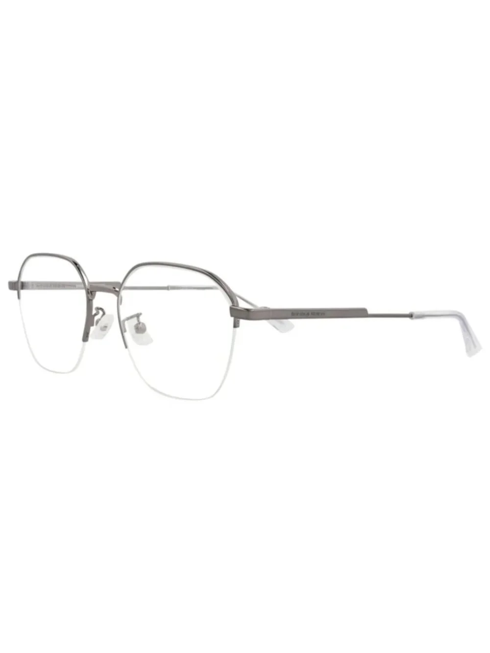 New Bottega Veneta Women's Eyeglasses Round Oval Metal Frame Mens Ruthenium